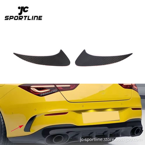 Prepreg Carbon Fiber Rear Bumper Canards for Mercedes-Benz CLA 2020-2021 C118 CLA250 CLA35 AMG